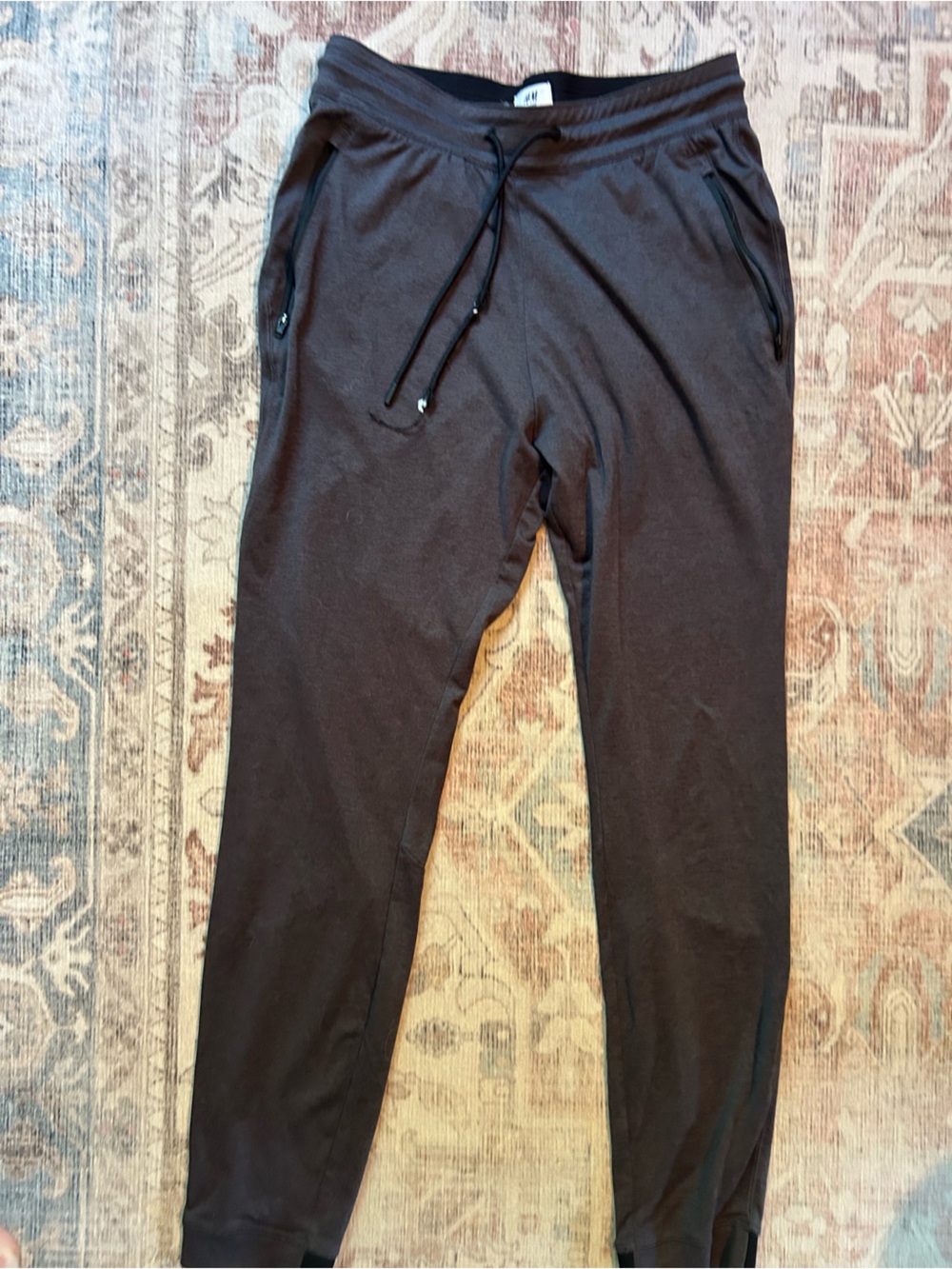 H&M men’s Black Drawstring Sport Training Jogger Pants size S